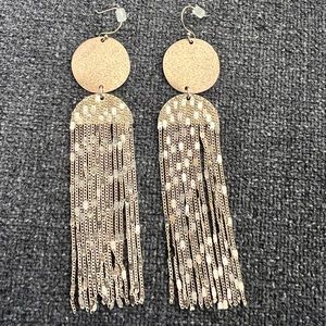 Anthropologie gold chandelier earrings